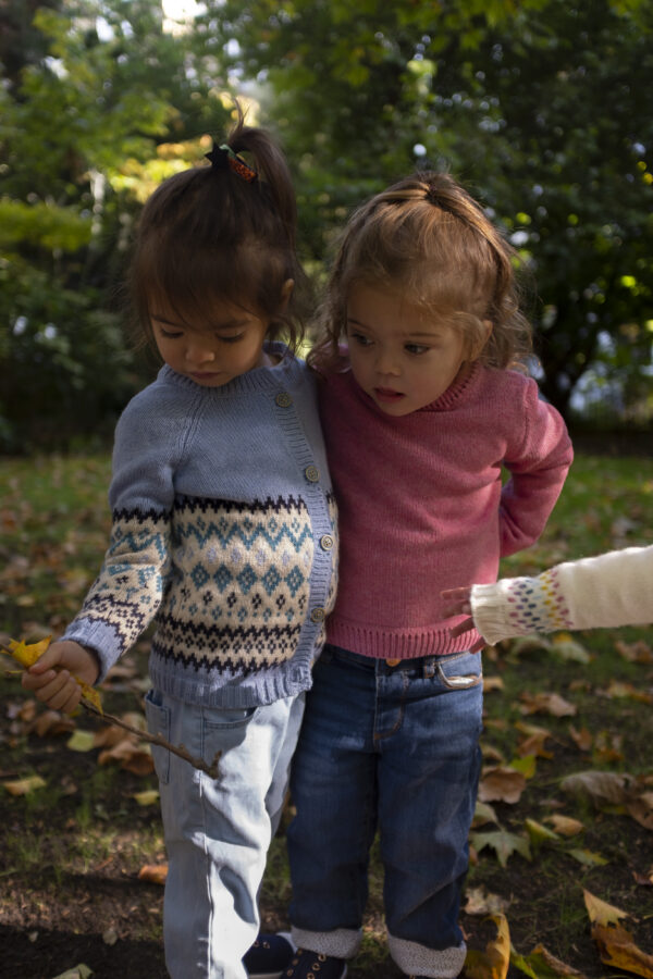 Skye Heritage Fairisle  Cardigan Blue - Image 6