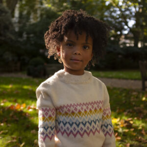 Aurora  Rainbow Fairisle Jumper Cream