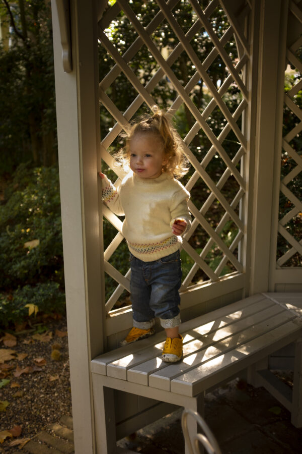 Ava Rainbow Dot Jumper Cream - Image 5