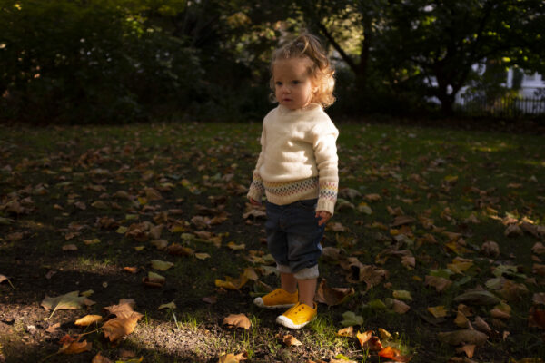 Ava Rainbow Dot Jumper Cream - Image 6
