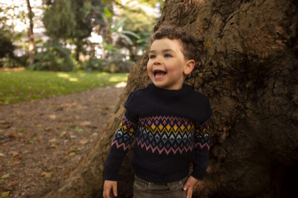 Aurora Rainbow Fairisle Navy