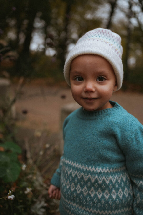 Softest Green Two Tone Heritage Jumper 100% Lambswool - Image 9