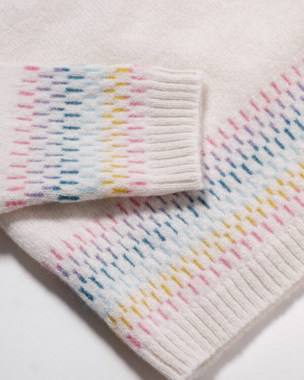Ava Rainbow Dot Jumper Cream - Image 9